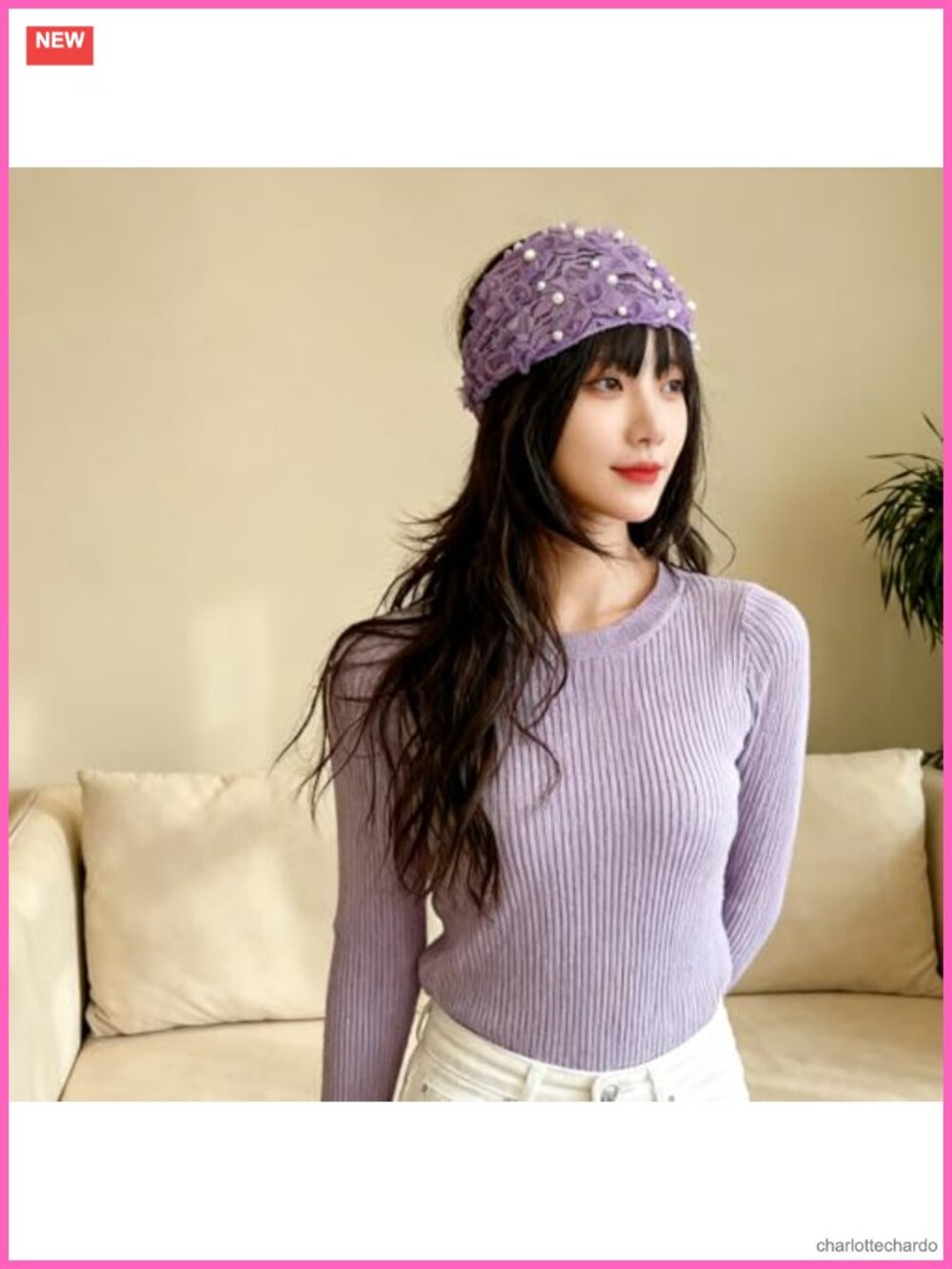 Women's Elastic Stretchy Wide Non-Slip Flower Head Wrap Turban Headband